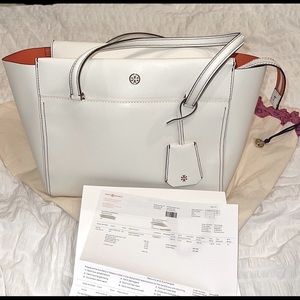 Tory Burch New Ivory Parker Small Tote (Brand New)